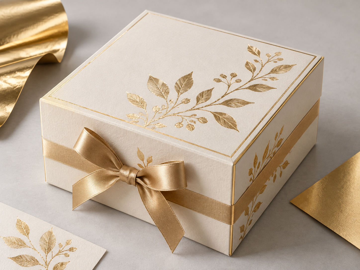 Gold foil stamping on premium paper packaging