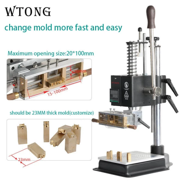 WT-90PS manual hot foil stamping machine